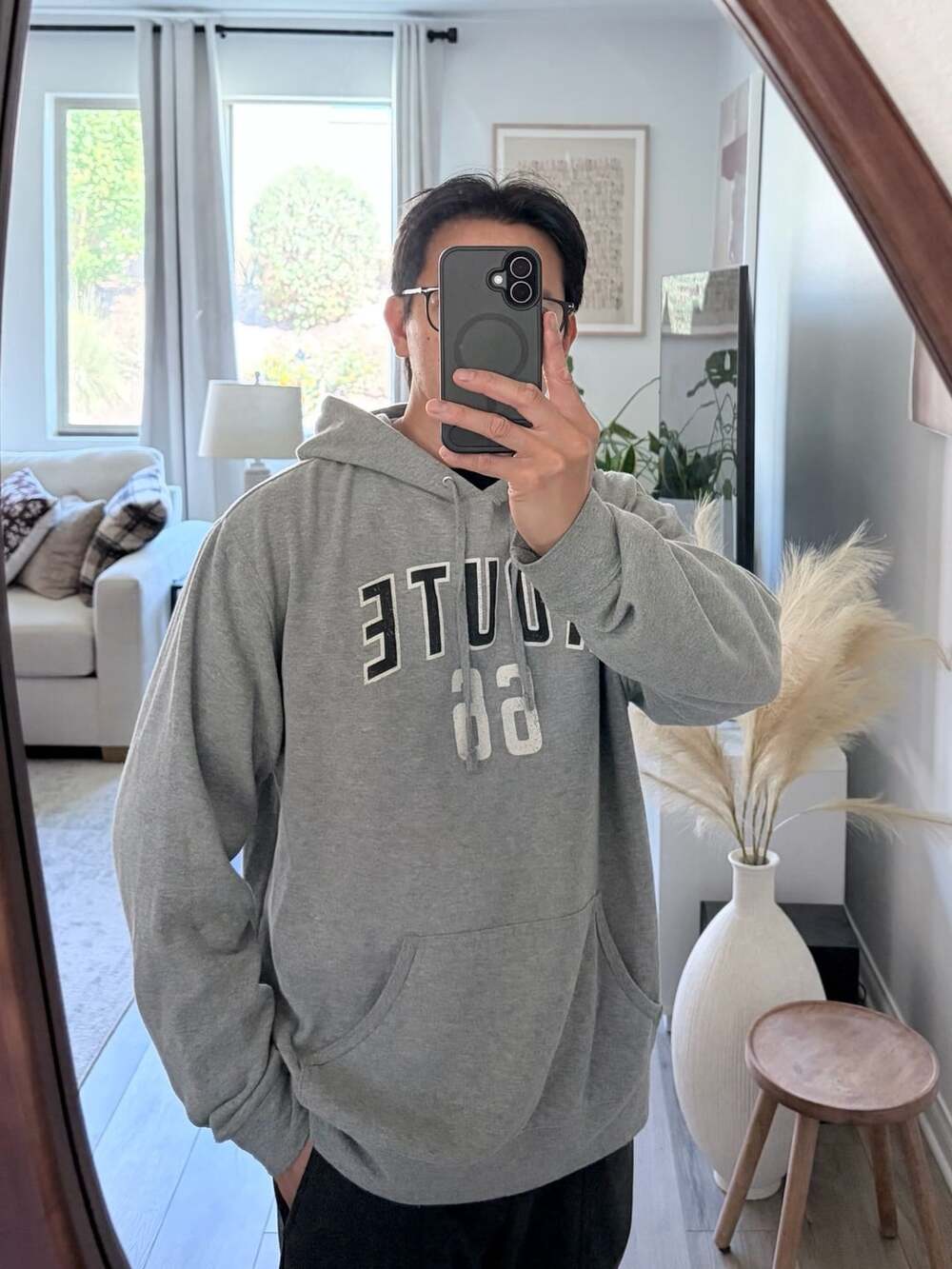 Independent Trading Company Route 66 Hoodie Size XL Gray